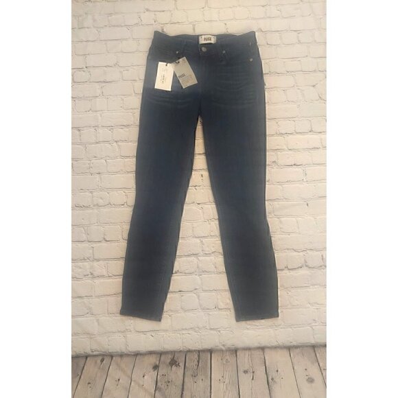 PAIGE Women's Verdugo Crop Mid Rise Ultra Skinny in Dolphin/NWT, Size 25 - Picture 1 of 6